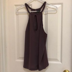 Purple sleeveless blouse